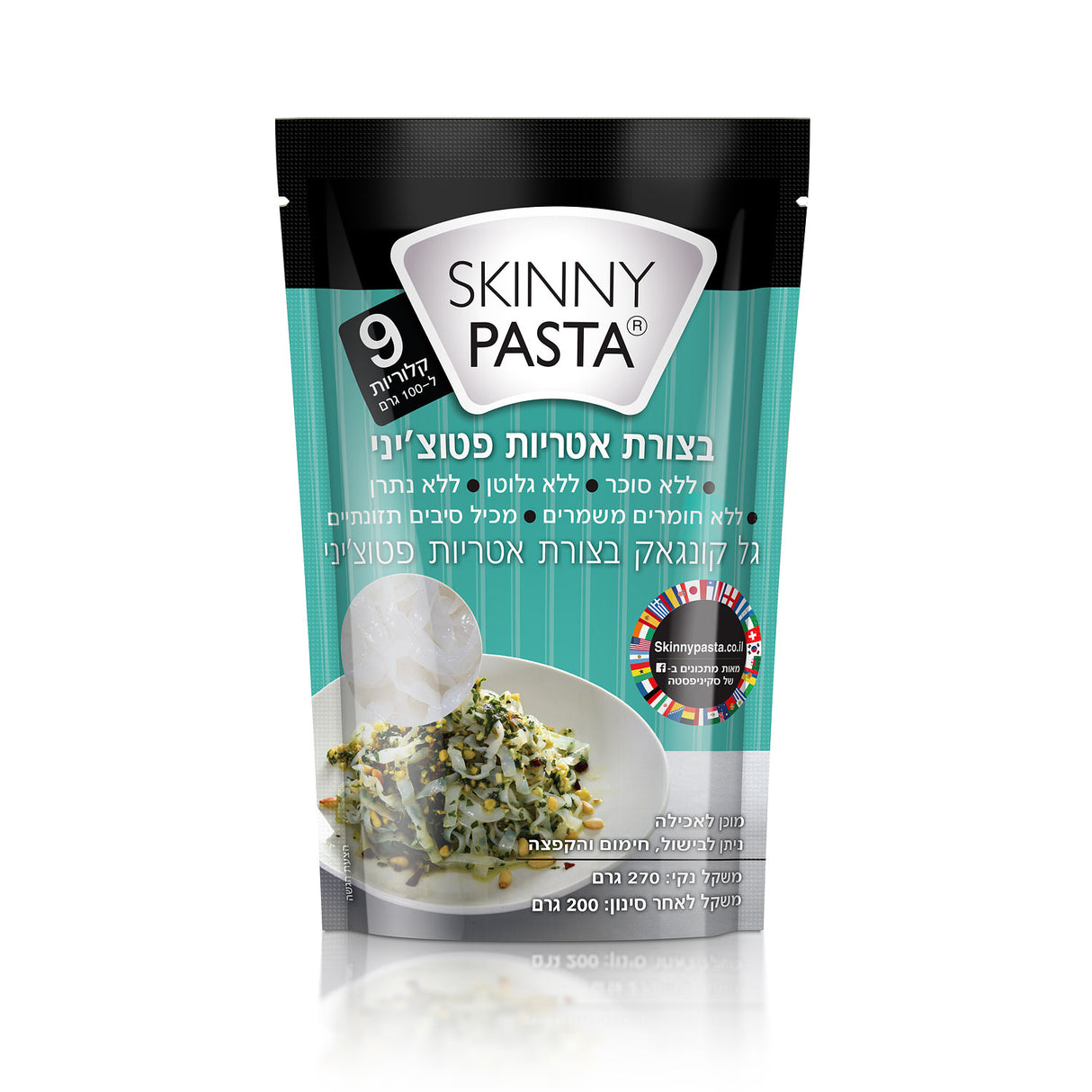 מארז מגה סטאר 120 יח' סקיני פסטה קונג'אק בצורת פטוצ'יני (מחיר ליח' 7.9 ש"ח)