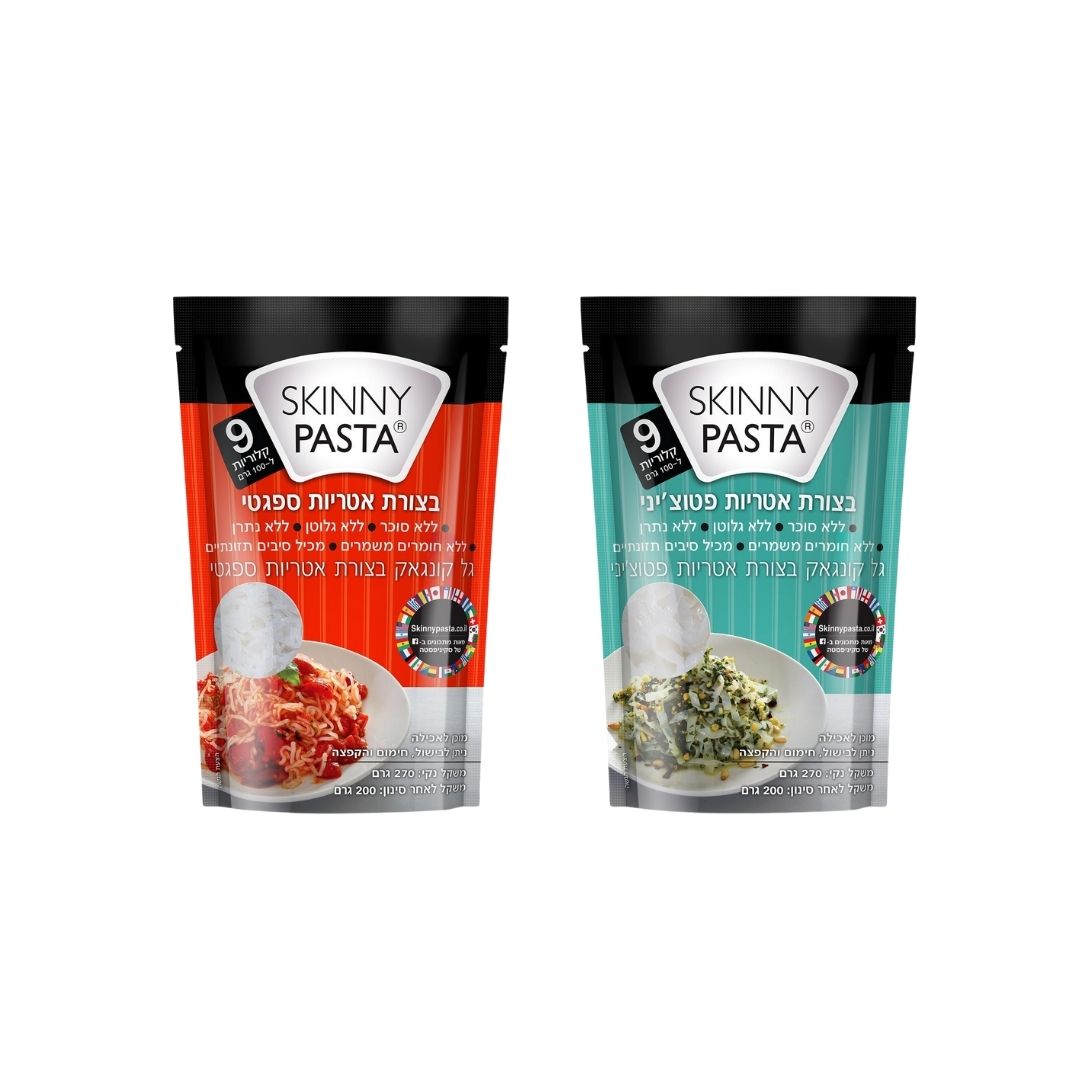 מארז 30 יחידות סקיני פסטה קונג'אק פטוצ'יני וספגטי (מחיר ליח' 8.9 ש"ח)