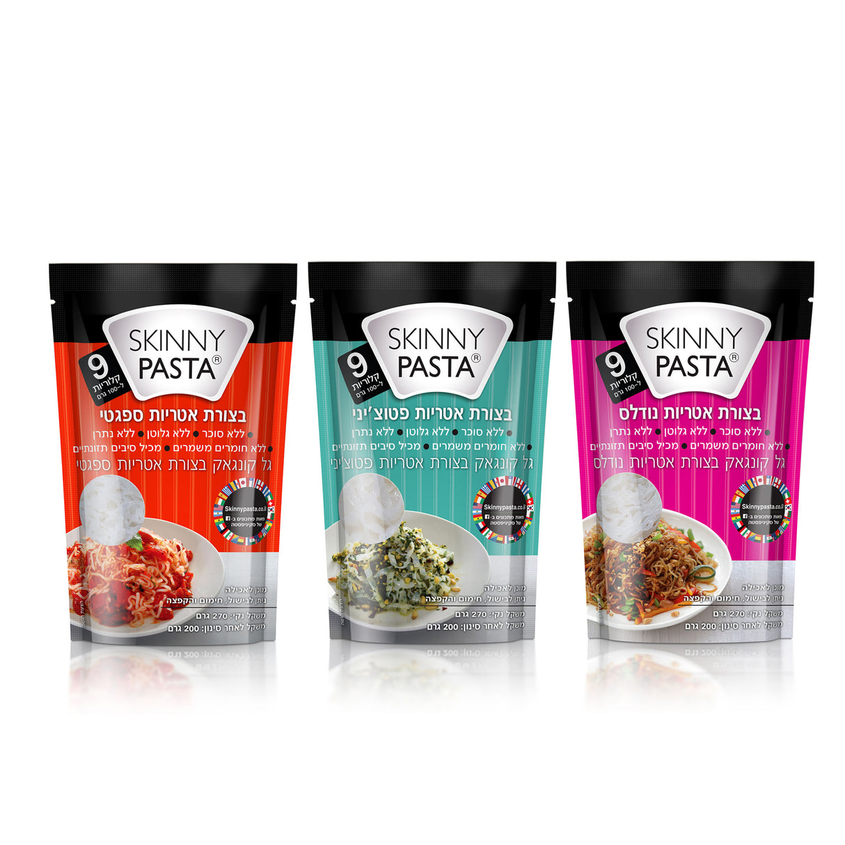 מארז 30 יחידות סקיני פסטה קונג'אק מיקס (מחיר ליח' 8.9 ש"ח)